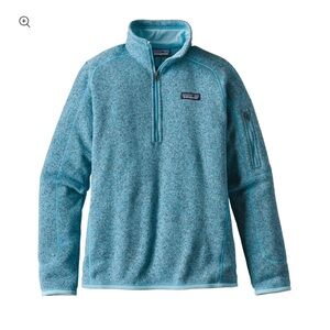 Patagonia Light Blue & Heather Gray Better Sweater 1/4 zip GUC Size XS
